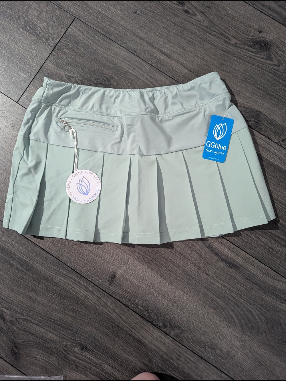 GG Blue UPF 50+ Mint Pleated Active Skort